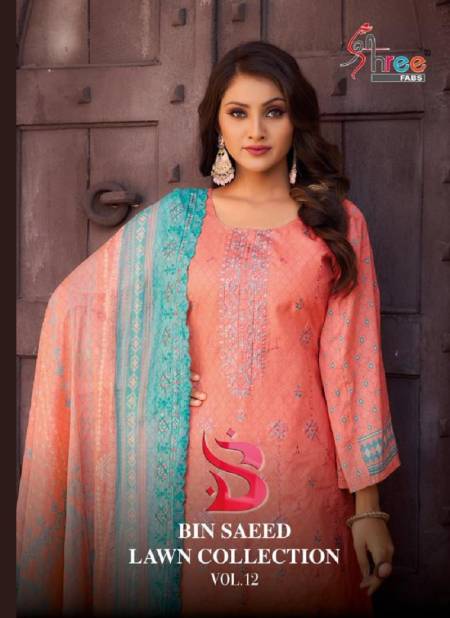 Bin Saeed Lawn Collection Vol 12 By Shree Printed Cotton Pakistani Suits Wholesale Market In Surat
 Catalog